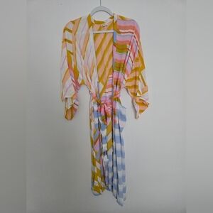 Billabong Bright Bohemian Kimono Robe Flowy Feminine Playful
